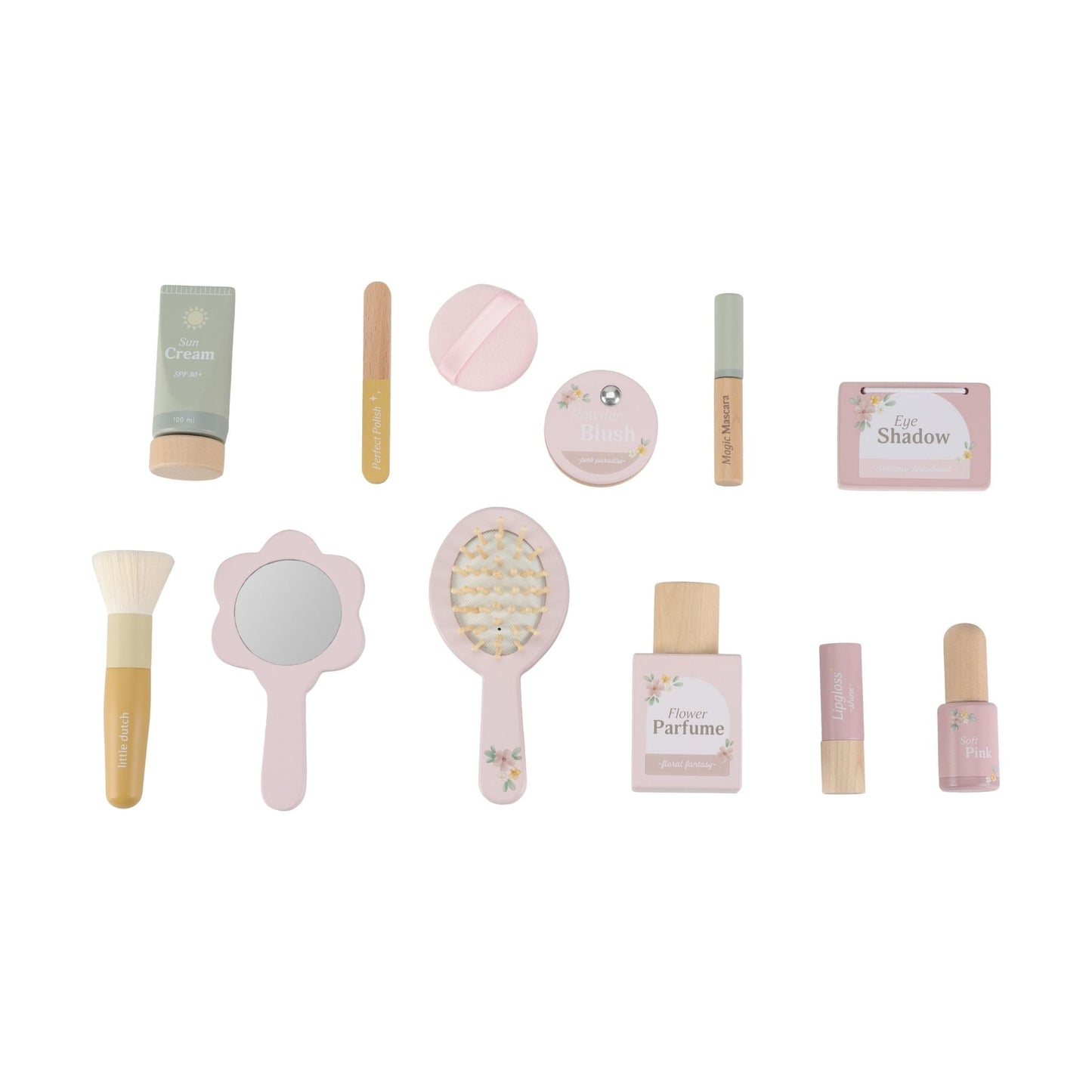 Wooden make-up set