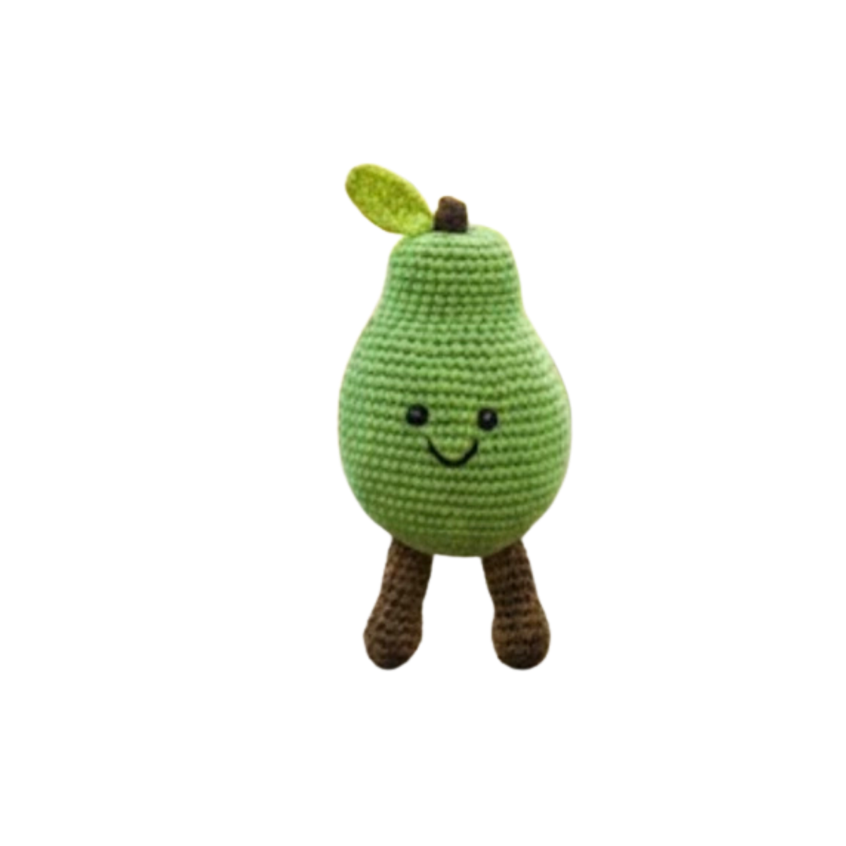 Fair Trade Crochet Pear Baby Rattle Organic Cotton