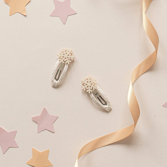 Shimmer Snowflake Clips