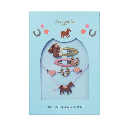 Peggy Pony Hair & Jewellery Set