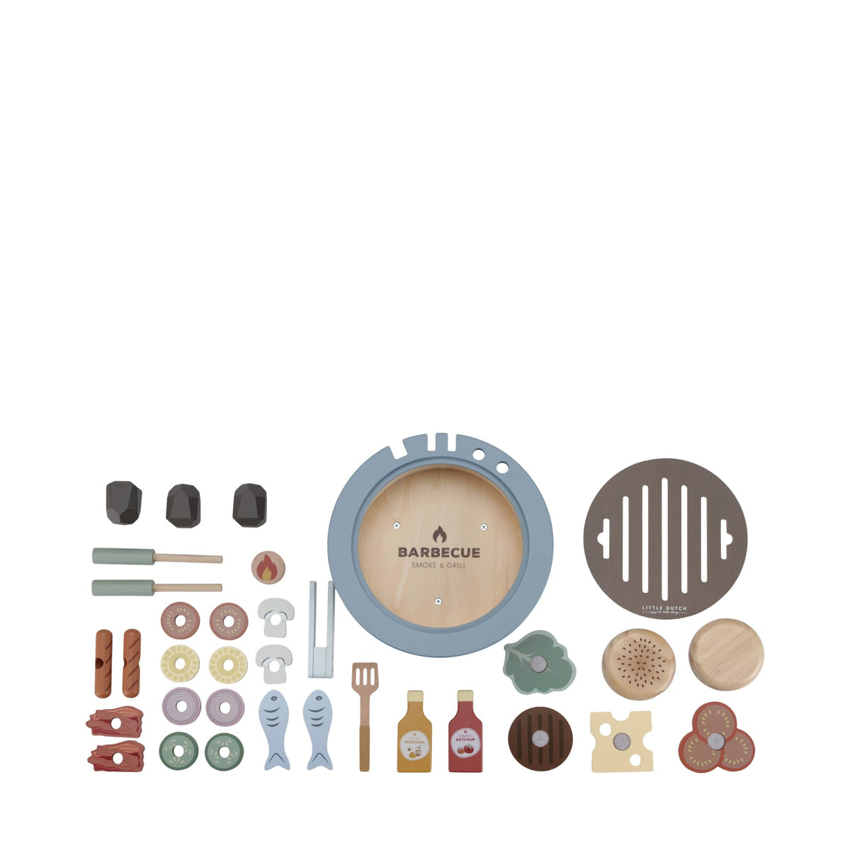 Wooden Barbeque & Food Set