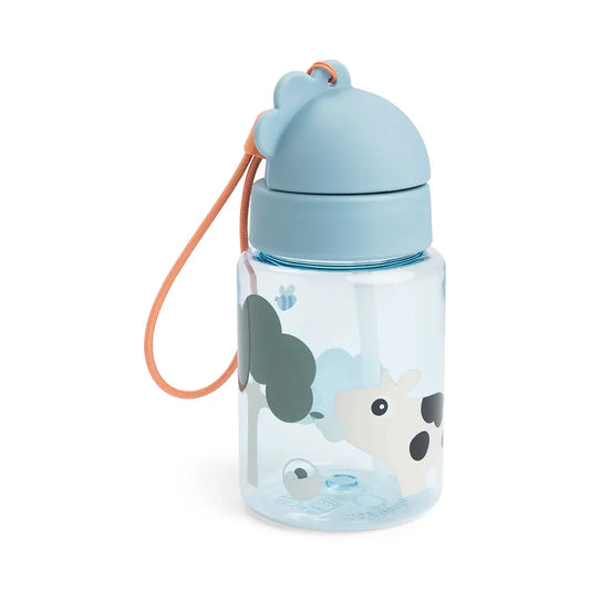 Straw bottle -  Blue