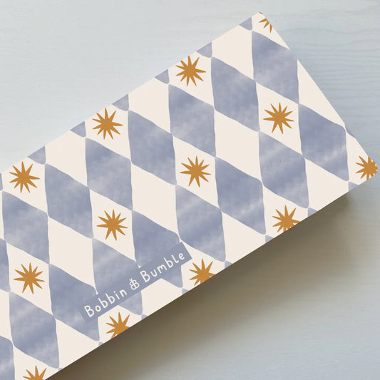 Bobbin & Bumble Travel Changing Mat - Blue Harlequin
