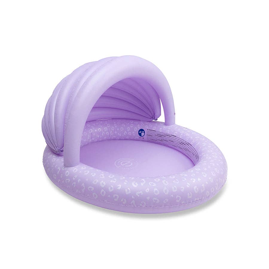 Kids Pool - Lila - Leopard - 100 cm with Canopy