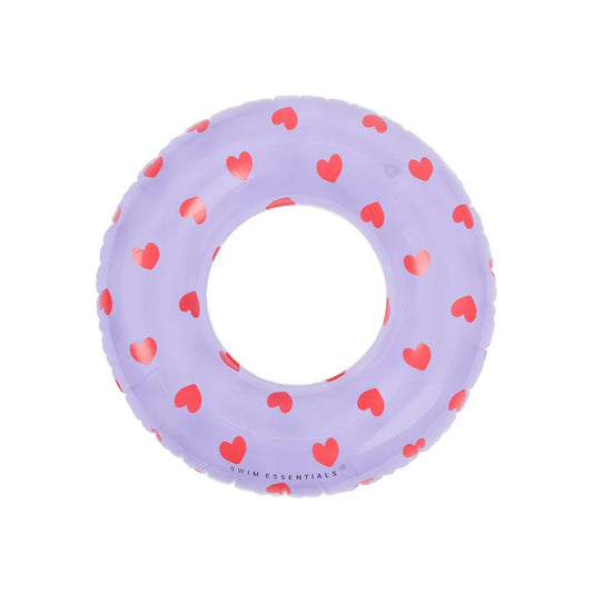 Lilac Hearts Swim Ring - 55cm