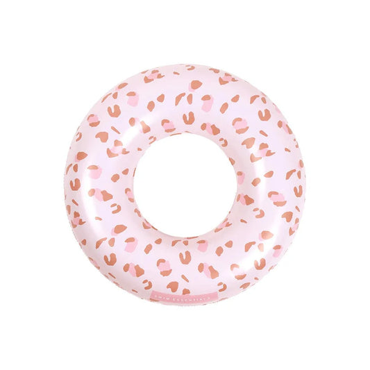 Pink Leopard Print Swim Ring - 55cm